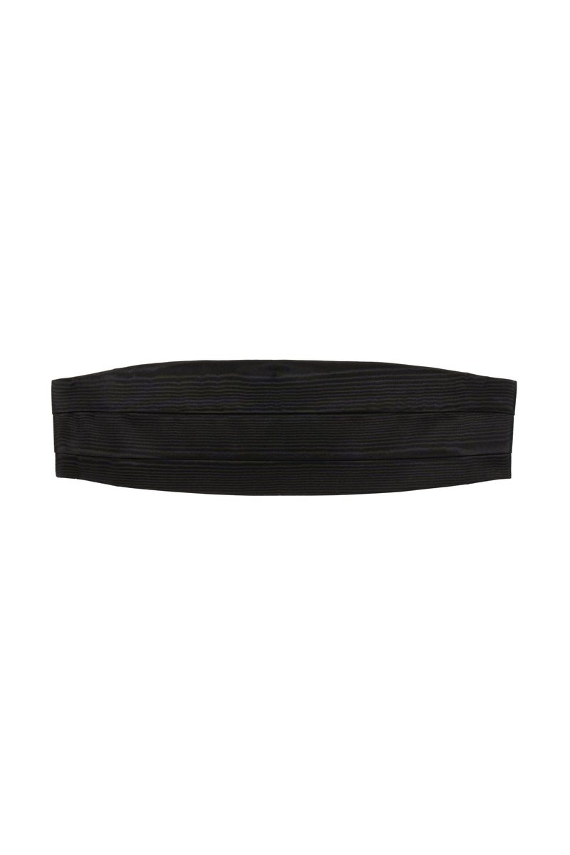 Tom Ford Pleated Mulberry Silk Cummerbund — Black Belt