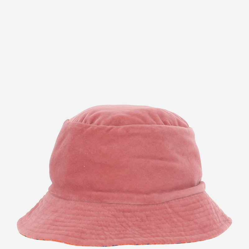 Grevi 3214 Geometric-Patterned Cotton Bucket Hat — Orange