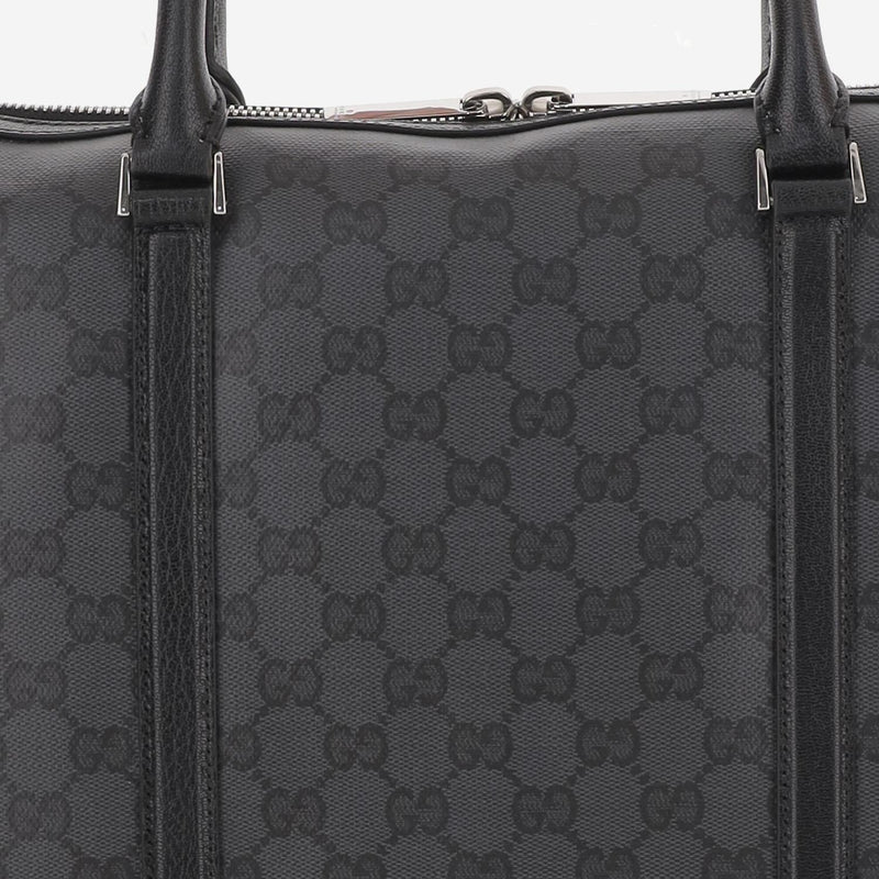 Gucci Top Handle Bag — Black Cotton