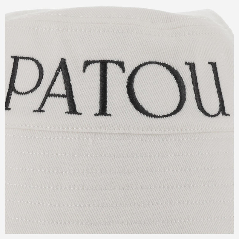 Patou Ac02701320 Embroidered Logo Cotton Bucket Hat — White
