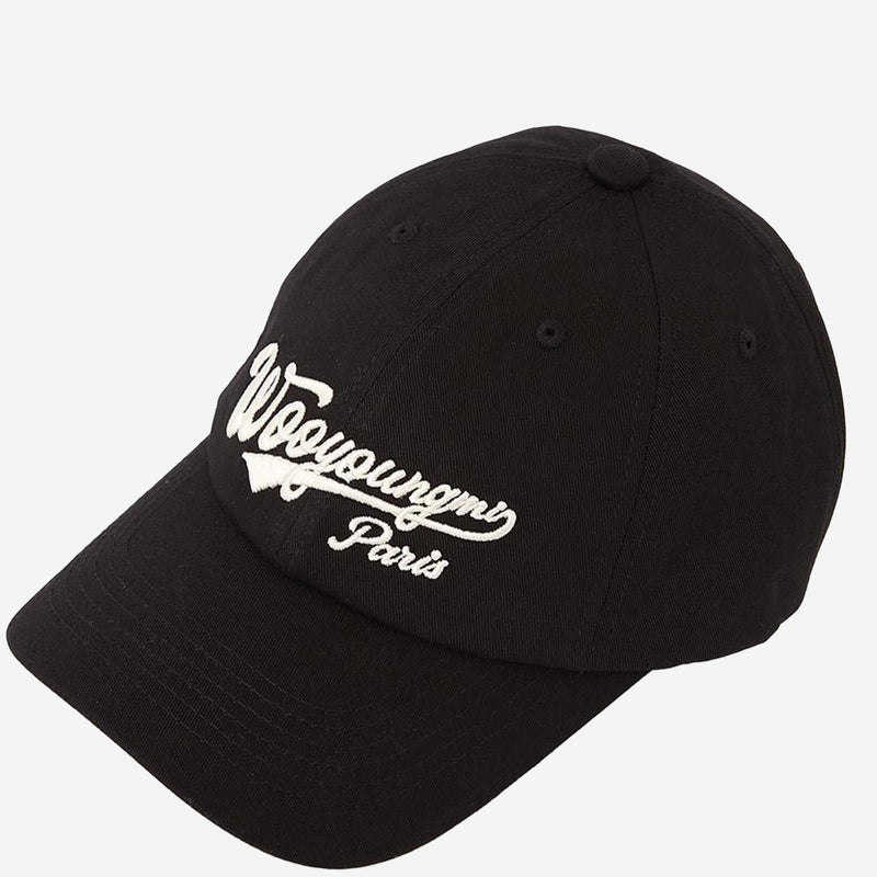 Wooyoungmi W261ca57 Logo-Embroidered Cotton Baseball Cap — Black Caps