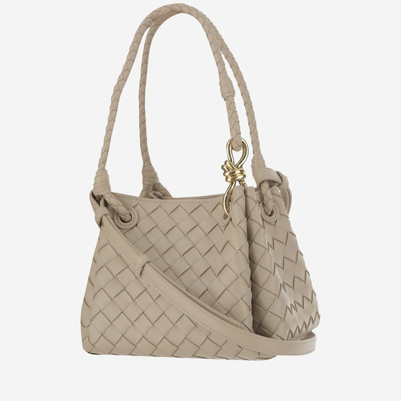 Bottega Veneta Parachute Shoulder Bag — Beige Lambskin Leather