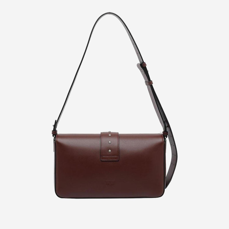 Pinko Shoulder Bag — Burgundy Leather