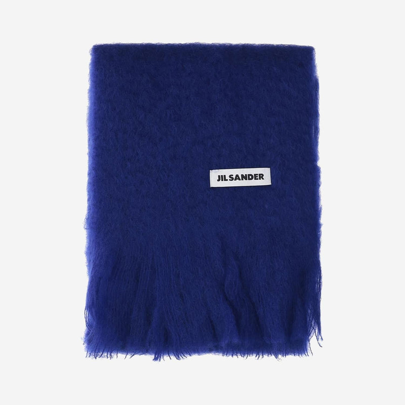 Jil Sander Mohair-Blend Scarf — Navy Scarfs