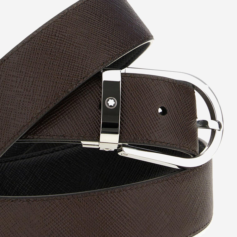 Montblanc Two-Tone Reversible Leather Belt — Multicolor