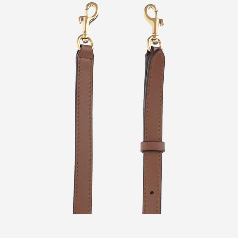 Balenciaga Twist-Lock Leather Shoulder Bag — Brown