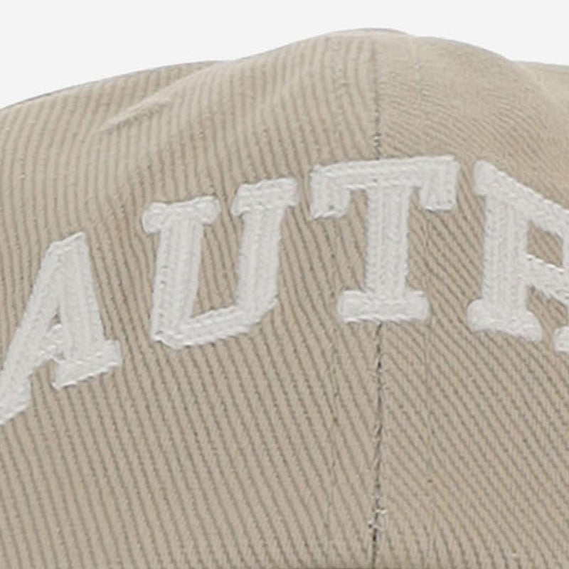Autry Acpu068j Logo-Embroidered Cotton Baseball Cap — Beige Caps