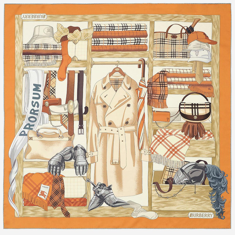Burberry Silk Twill Print Scarf — Multicolor Scarfs