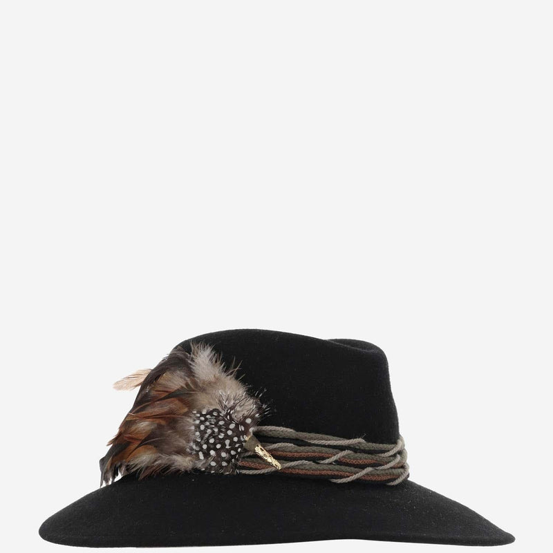 Alexia Alvarez De Toledo Backxl Wool With Rope Trim Winter Hat — Black