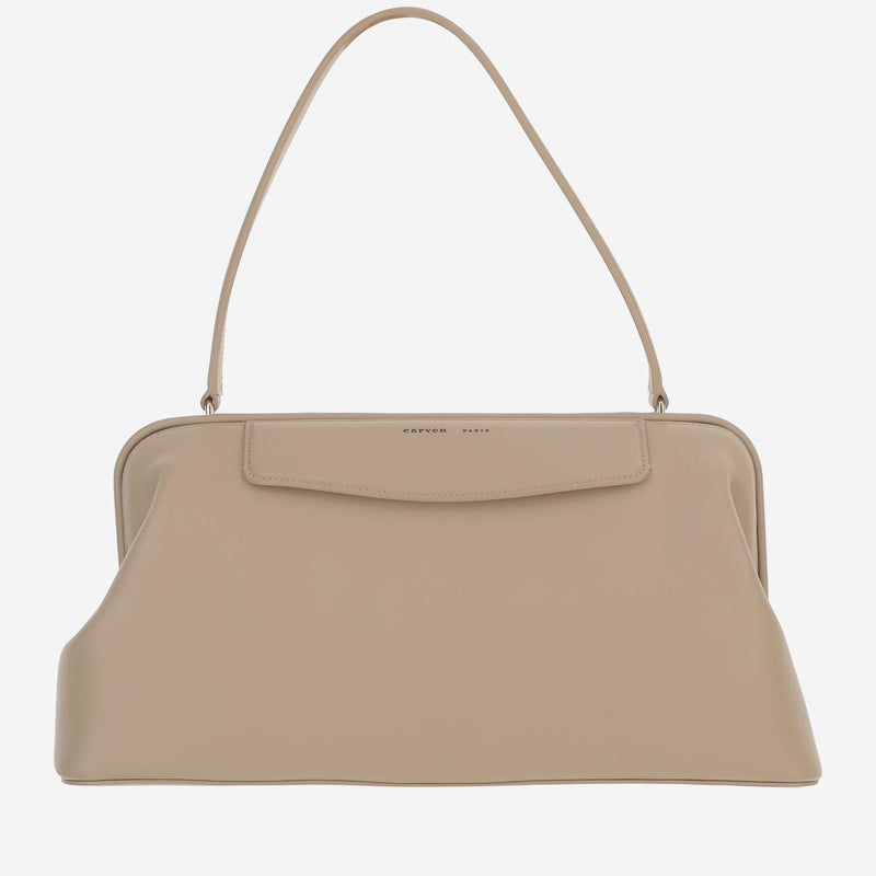 Carven Paris Shoulder Bag — Beige Leather