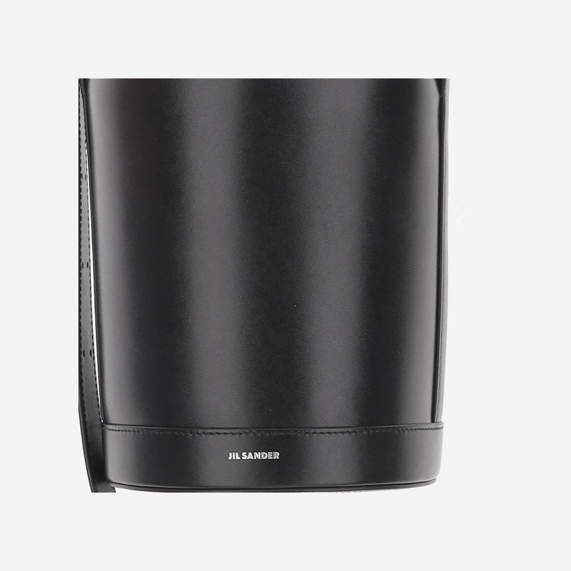 Jil Sander Calfskin Bucket Bag — Black