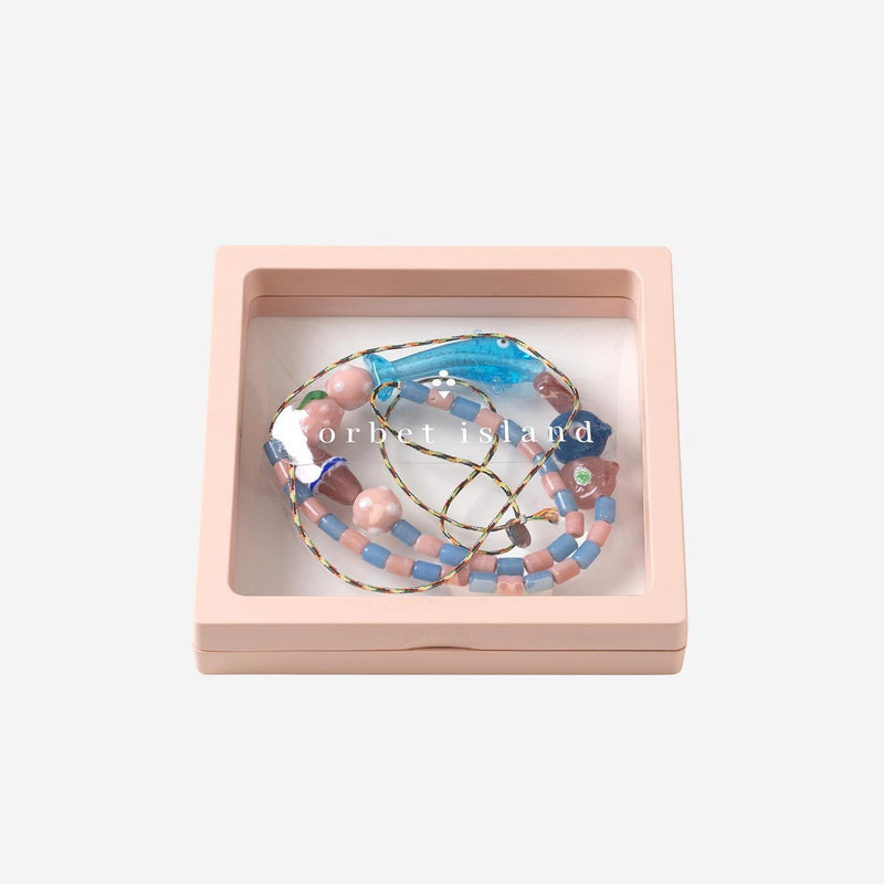Sorbet Island Dolphin Charm Glass Bead Necklace — Multicolor Beads Necklaces