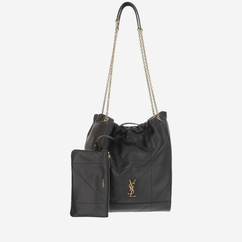 Saint Laurent Shoulder Bag — Black Leather