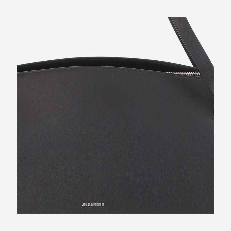 Jil Sander Leather Shoulder Bag — Black