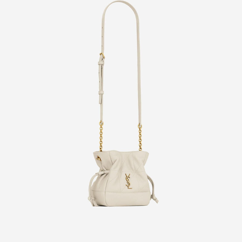 Saint Laurent Jamie Shoulder Bag — White Leather