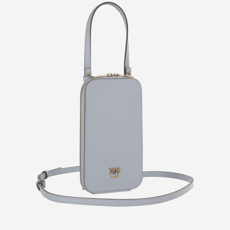 Pinko Leather Smartphone Card Case — Blue Cases