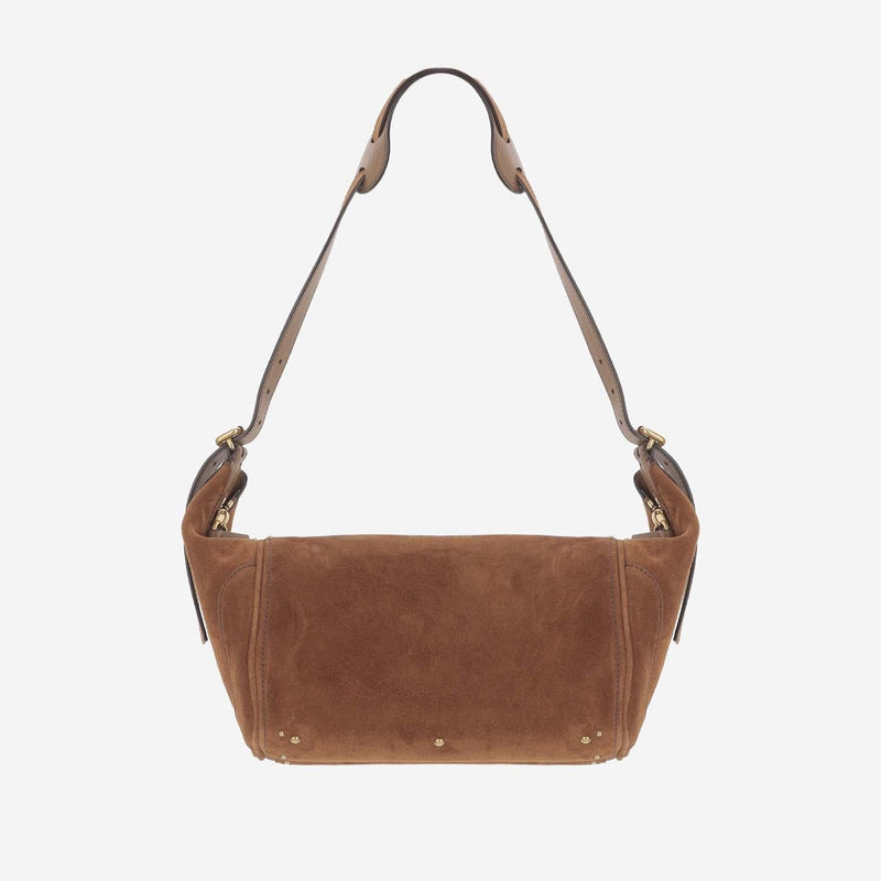 Chloé Paddington Shoulder Bag — Brown Suede