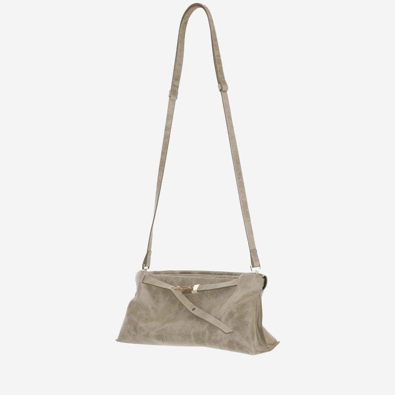 Benedetta Bruzziches Glossy Calfskin Shoulder Bag — Beige Leather