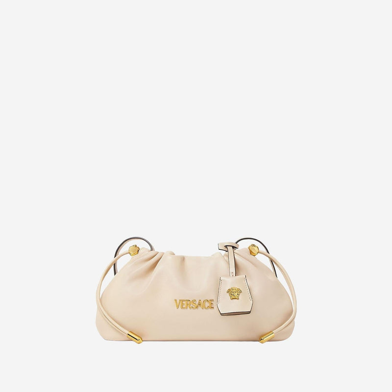 Versace Tag Mini Bag — Ivory Lambskin Leather