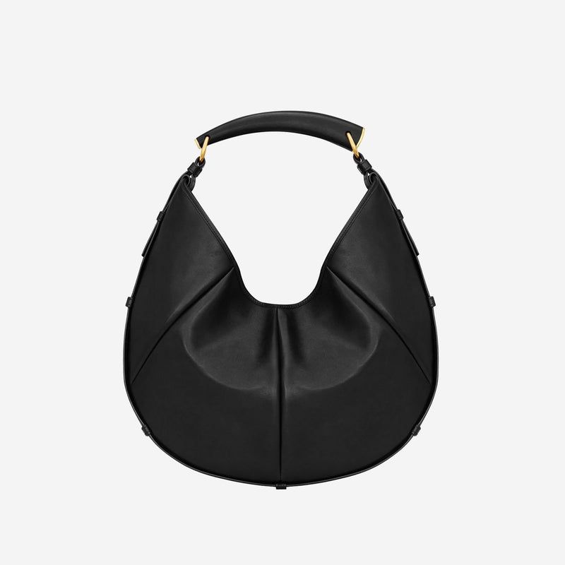 Saint Laurent Mombasa Shoulder Bag — Black Leather