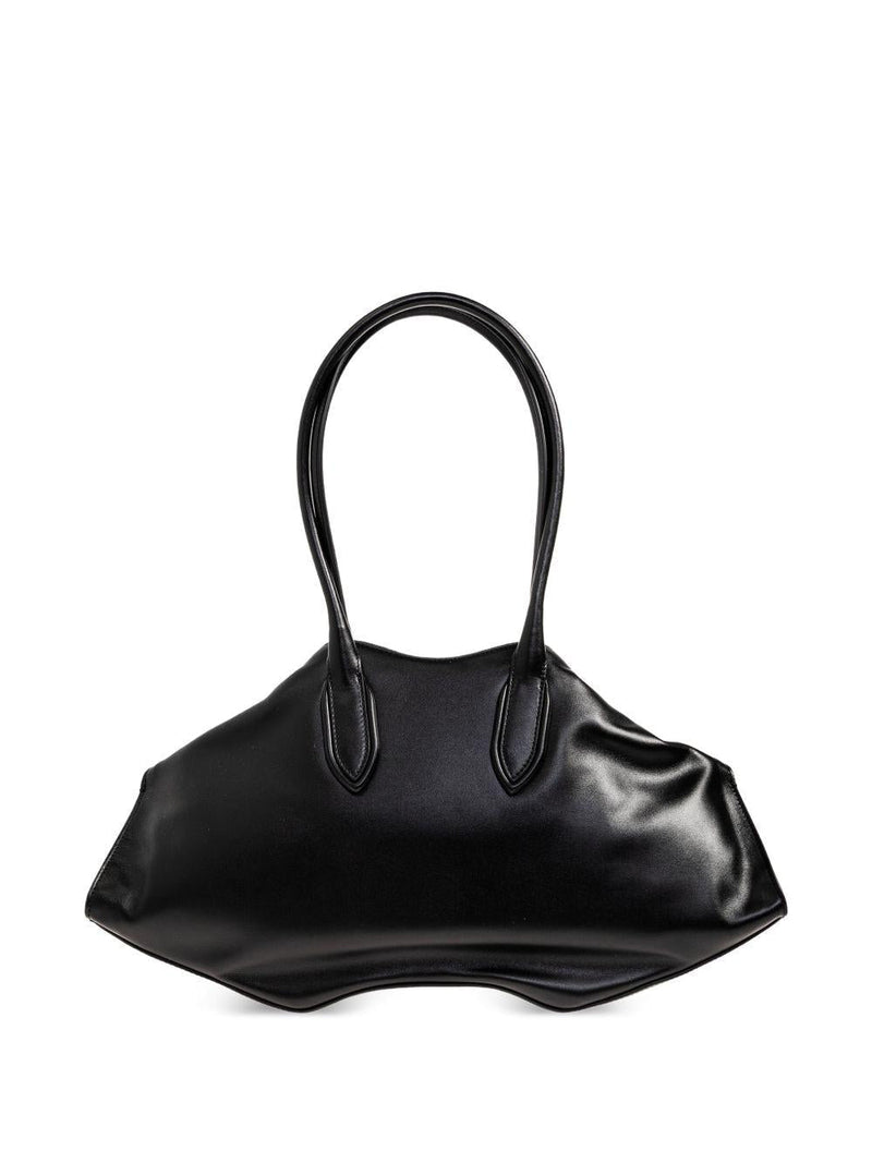 Alexander Mcqueen Manta Shoulder Bag — Black Calfskin