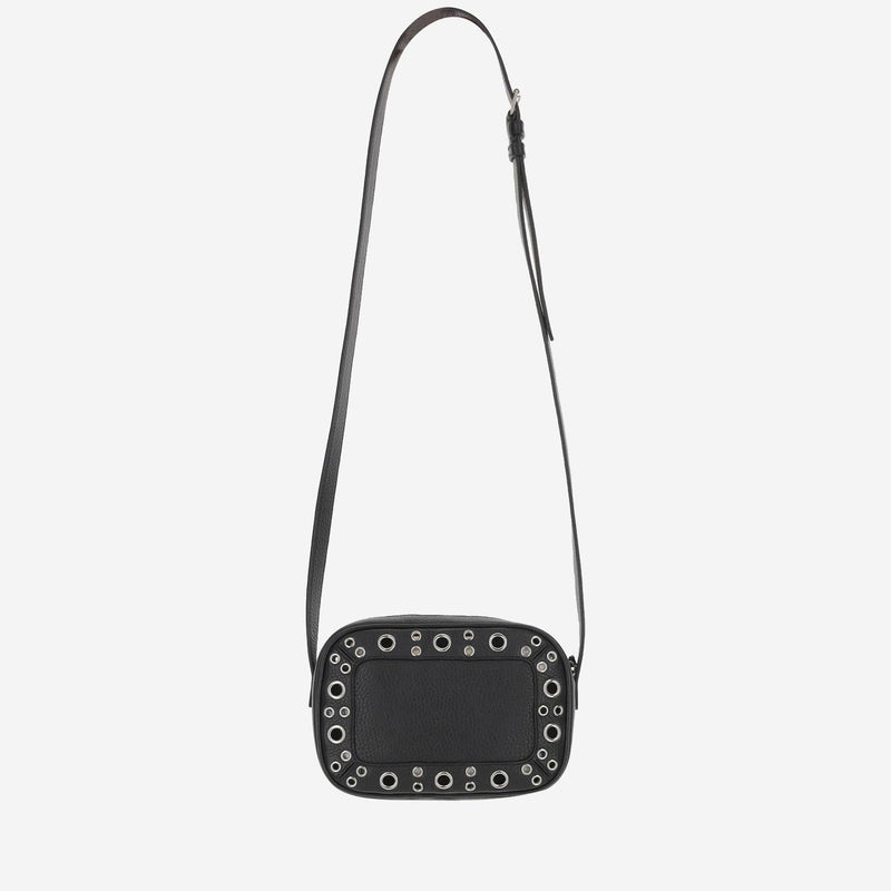 Valentino Garavani Studded Leather Crossbody Bag — Black