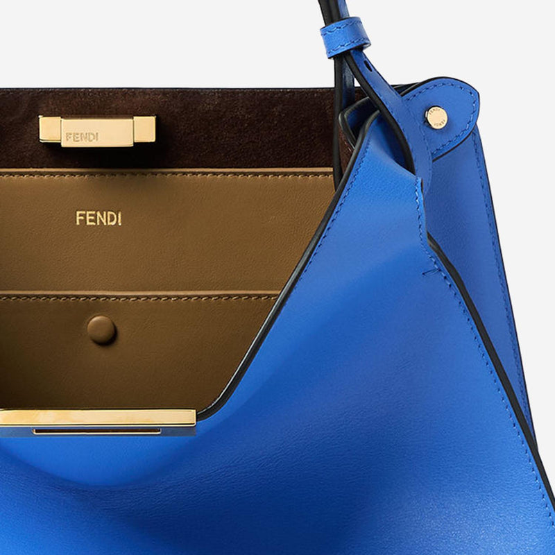 Fendi Way Shoulder Bag — Blue Calfskin