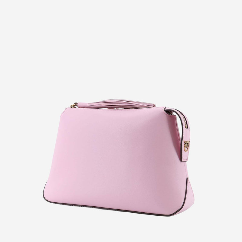 Pinko Leather With Logo Beauty Case — Pink Wallet