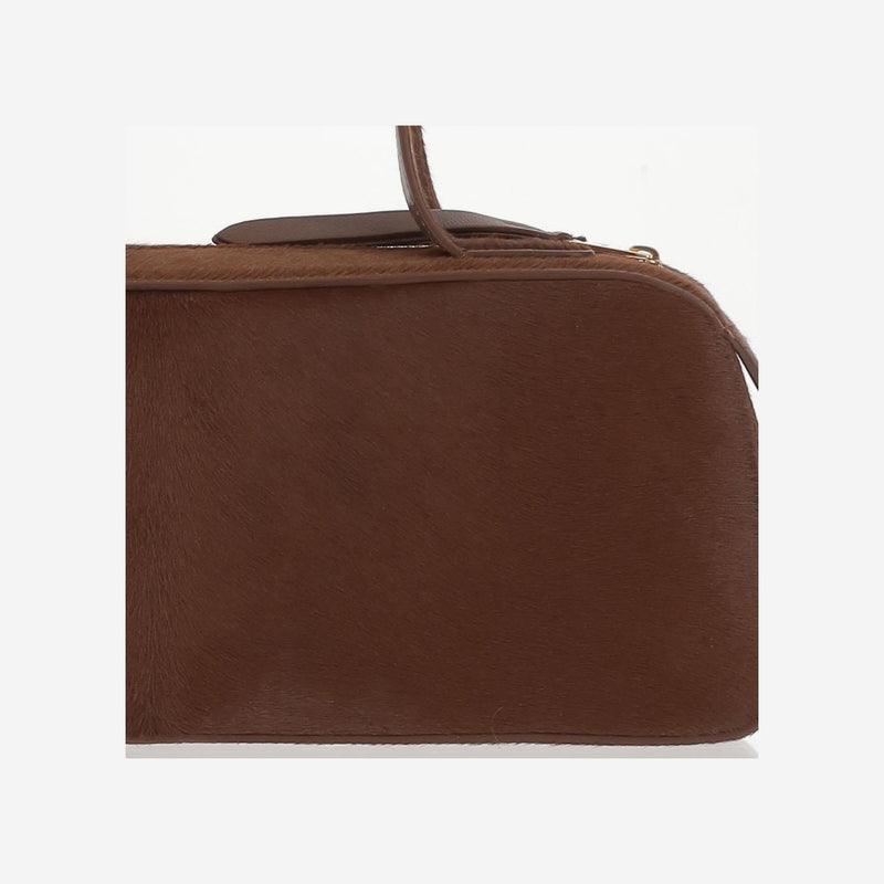 Khaite Simona Shoulder Bag — Brown Calfskin