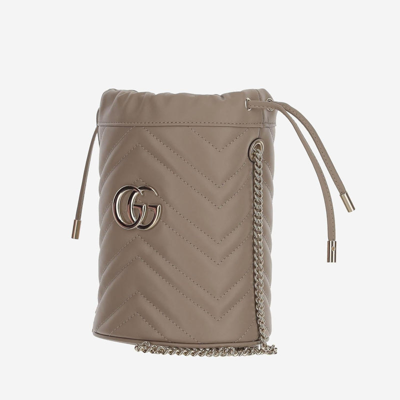 Gucci Bucket Bag — Beige Leather