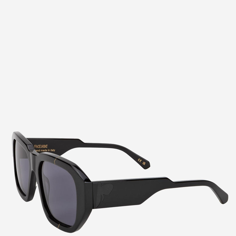 Face Hide Brokencosmo Sunglasses — Black Acetate