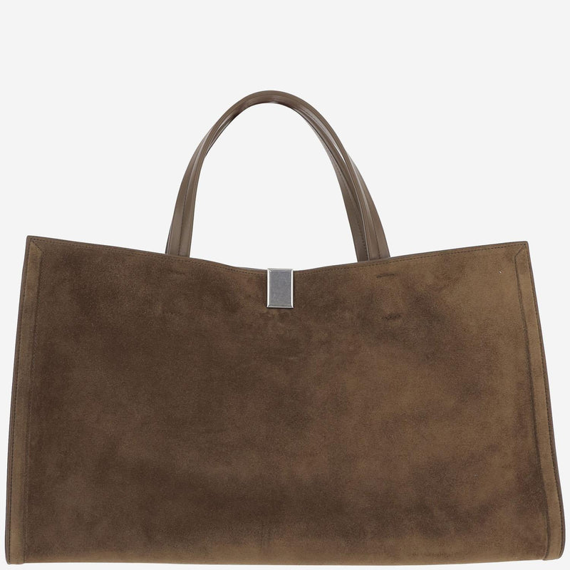 Phoebe Philo Calf Suede Tote Bag — Brown