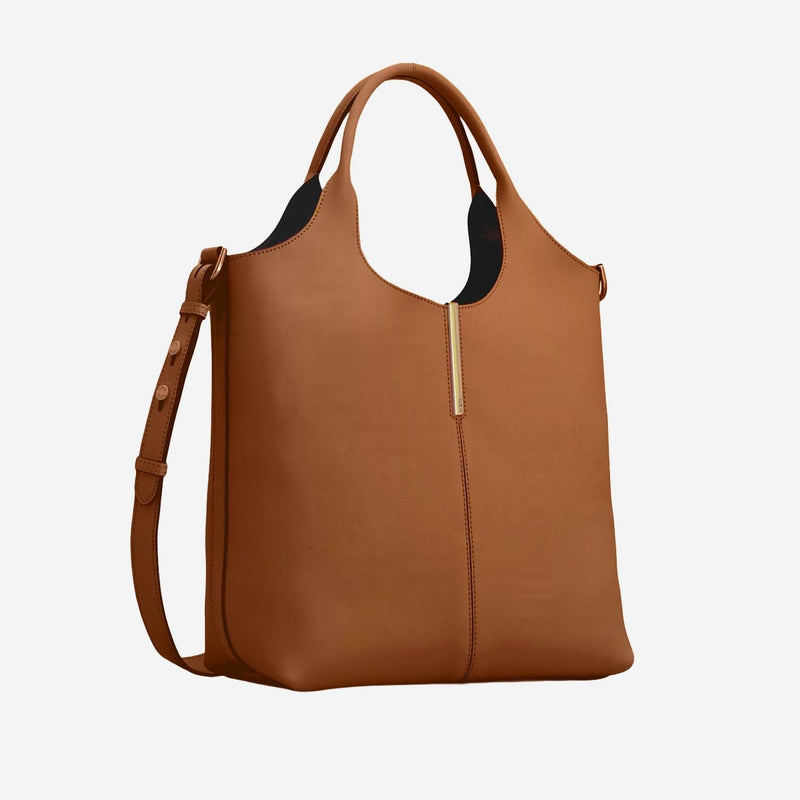 Tods Calfskin Leather Shoulder Bag — Brown