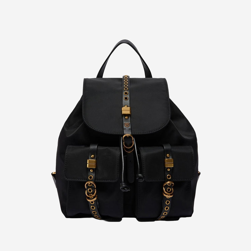 Pinko Nylon Backpack — Black Hand Bags