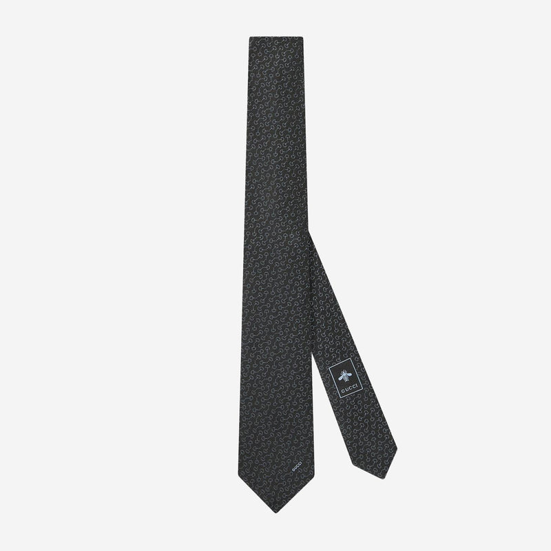 Gucci Jacquard Silk Necktie — Black Neckties