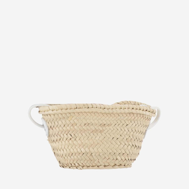 Filippo Catarzi Woven Straw Shoulder Bag — Beige
