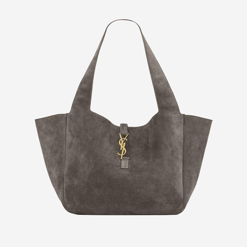 Saint Laurent Shoulder Bag — Gray Suede