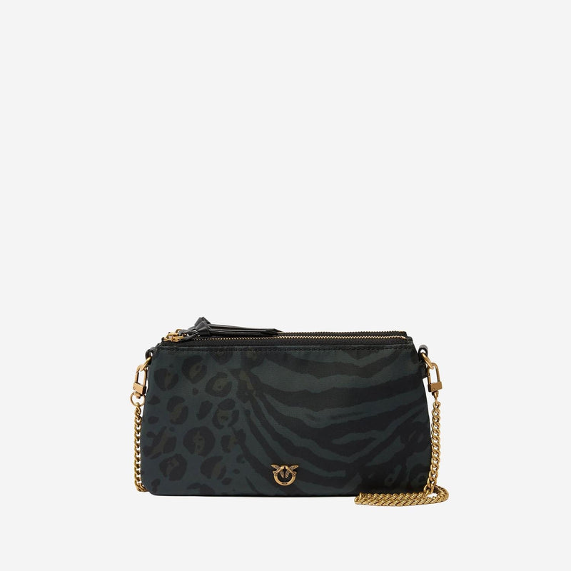Pinko Animal Print Nylon Clutch — Multicolor