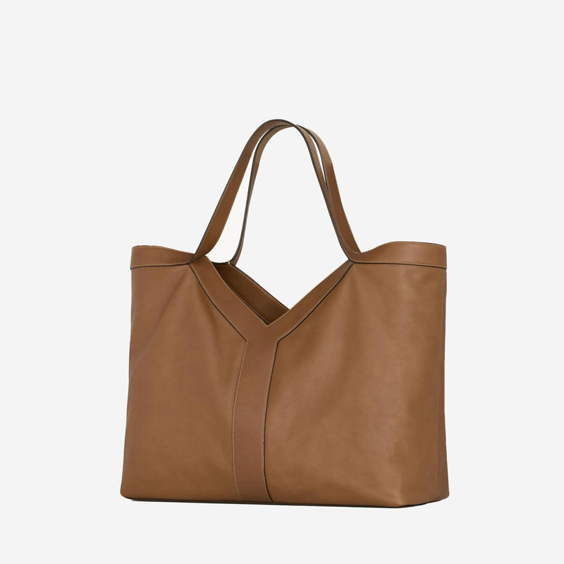 Saint Laurent Leather Shoulder Bag — Brown