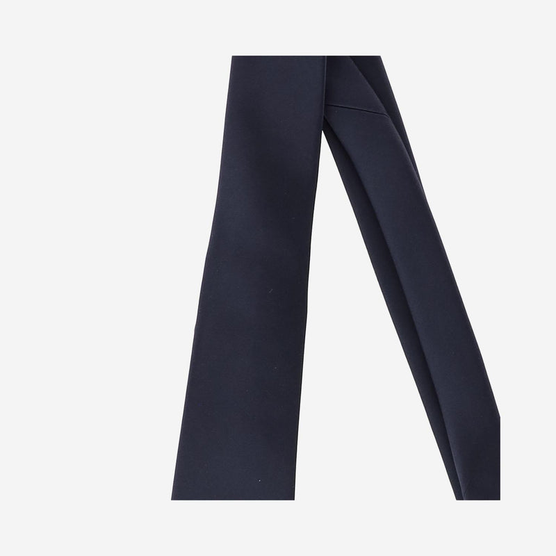 Saint Laurent Silk Satin Tie — Navy Neckties