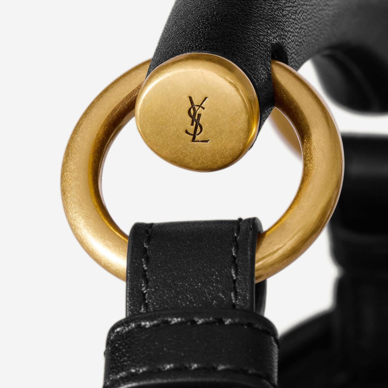 Saint Laurent Mombasa Shoulder Bag — Black Leather