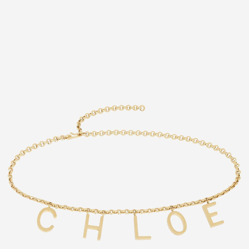 Chloé Chain Link Gold Brass Belt —
