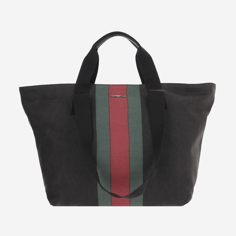 Gucci Positano Shoulder Bag — Black Cotton