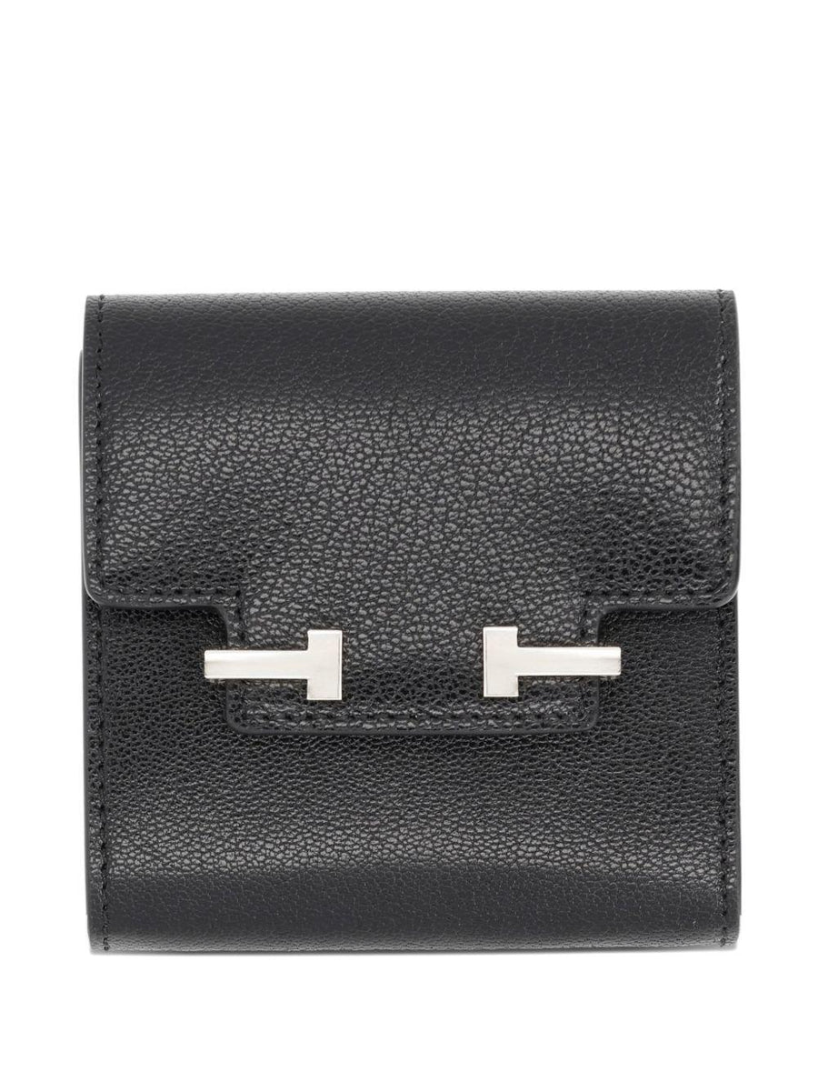 Tom Ford Aube E-W Card Case — Black Calfskin Wallets & Purses