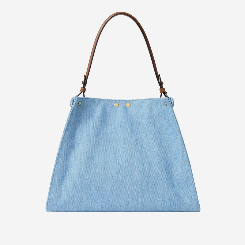 Fendi Organic Cotton Denim Shoulder Bag — Blue