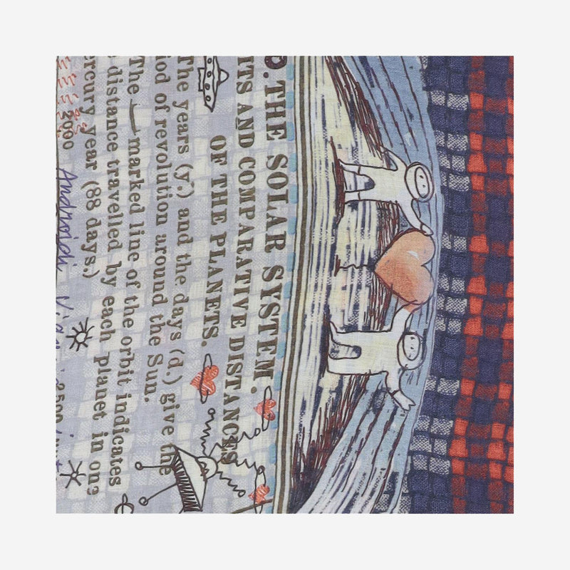 Faliero Sarti Modal And Cashmere Scarf — Blue Scarfs
