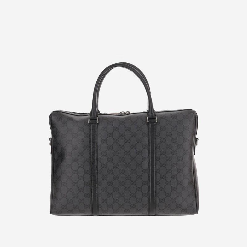 Gucci Top Handle Bag — Black Cotton