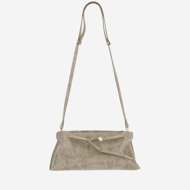 Benedetta Bruzziches Glossy Calfskin Shoulder Bag — Beige Leather