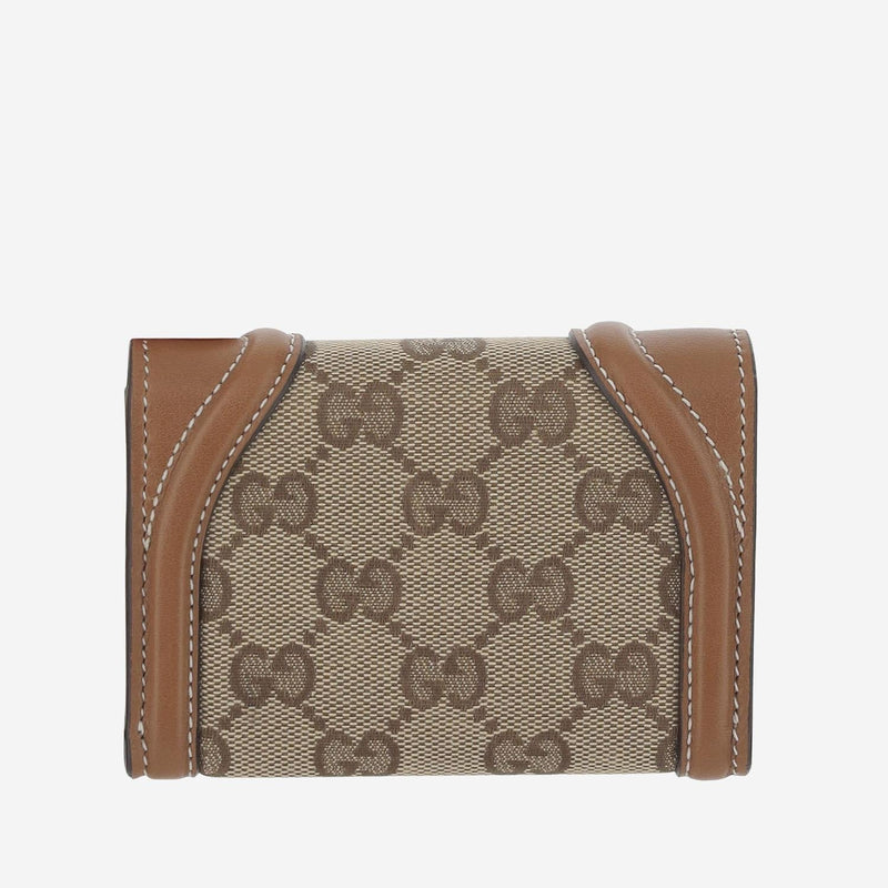 Gucci Blondie Card Case — Beige Polyester Wallets & Purses