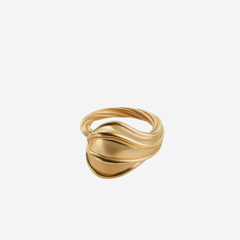 Bottega Veneta Drop Ring — Gold Rings